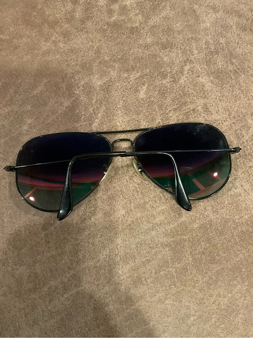 Ray-Ban Aviator Sunglasses Red/Orange Mirror Lenses